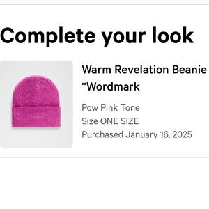 Lululemon pink hat